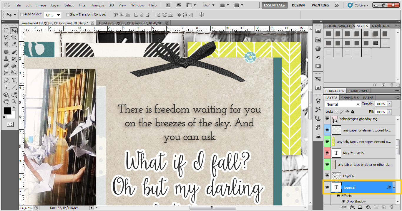 Don't Mess Up with Your Shadows - Sahin Designs - Digital Scrapbook Tips