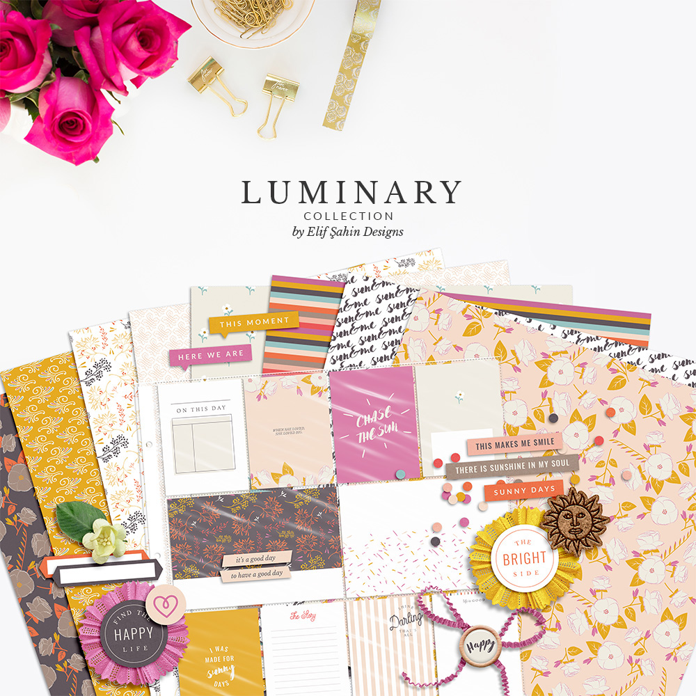 Luminary Digital Scrapbook Collection by Sahin Designs. Click to download the kit. Pin & save for later!