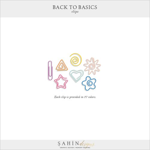Back to Basics Digital Scrapbook Clips by Sahin Designs. Click to download the kit. Pin & save for later!