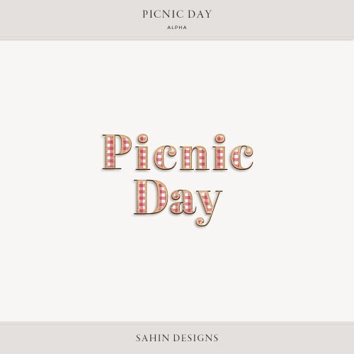 Picnic Day Digital Scrapbook Alphas - Sahin Designs