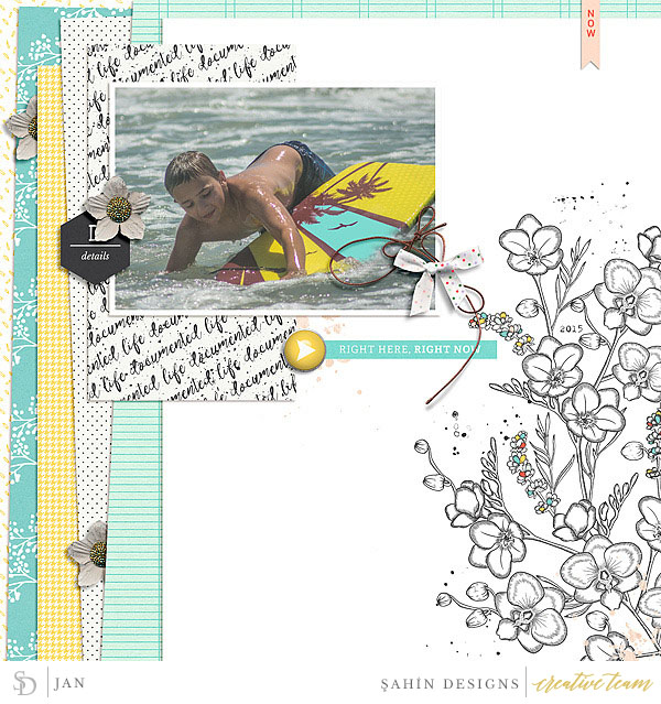 Digital scrapbook layout using Recorded collection by Sahin Designs. Click thru to see more inspirations. Pin & save for later!