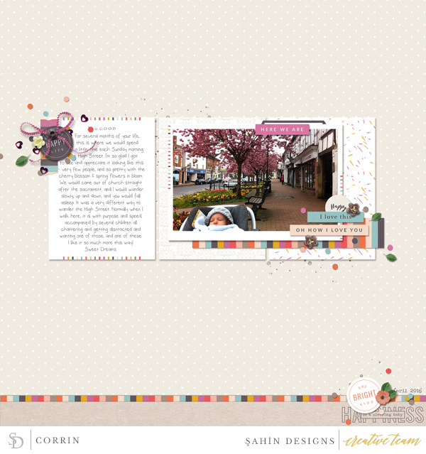 Digital scrapbook layout using Luminary collection by Sahin Designs. Click thru to see more inspirations. Pin & save for later!