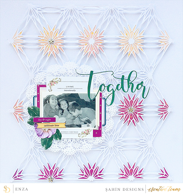 Hybrid scrapbook layout using Ramadan collection by Sahin Designs. Click thru to see more inspirations. Pin & save for later!