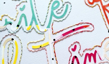 How To Stitch On Scrapbook Layout