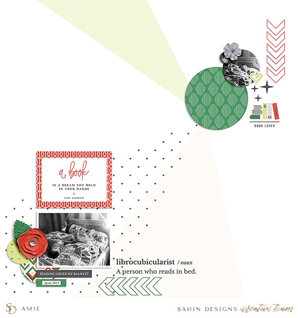 Scrapbook Layout Inspiration | Digital Scrapbook | Sahin Designs | Bookmark Collection