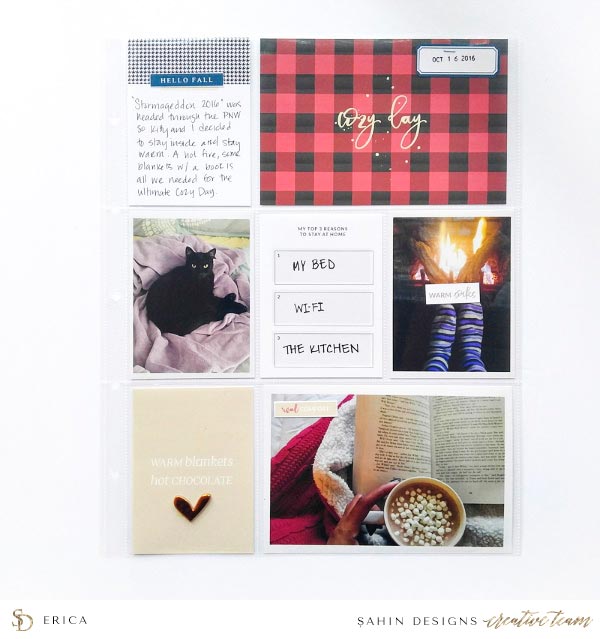 Pocket Scrapbook Layout Inspiration | Sahin Designs | Project Life