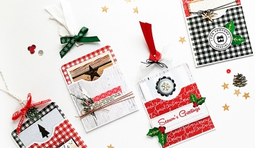 4 DIY Christmas Gift Tags Made From Scrapbook Supplies