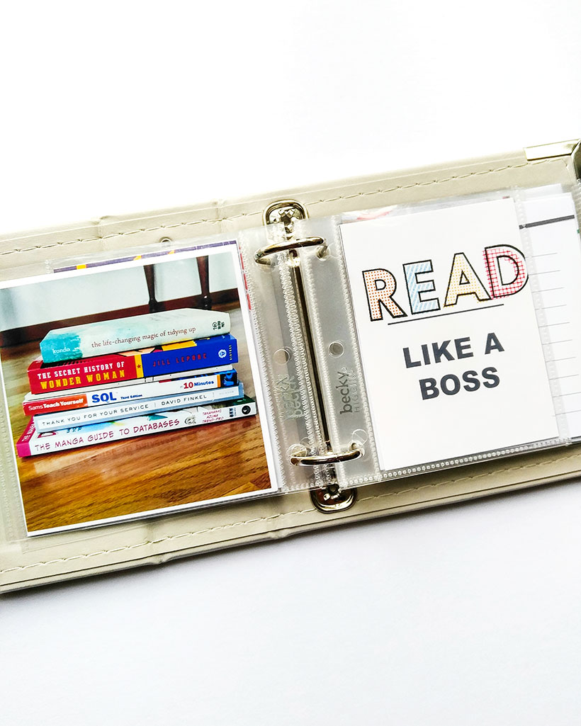 DOcumenting Your Reading List - Scrapbook Tips - Sahin Designs