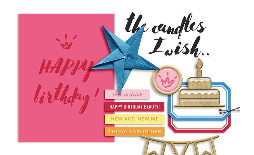 Happy Birthday Free Mini Scrapbook Kit - Sahin Designs