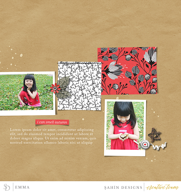 Digital Scrapbook Layout - Sahin Designs