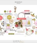 Holiday Digital Scrapbook Elements Kit - Sahin Designs