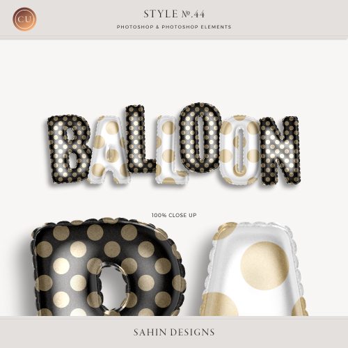 Balloon Photoshop Layer Styles - Sahin Designs - CU Digital Scrapbook
