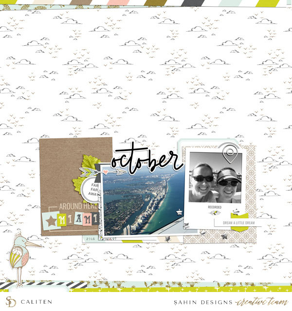 Baby digital scrapbook layout idea - Sahin Designs