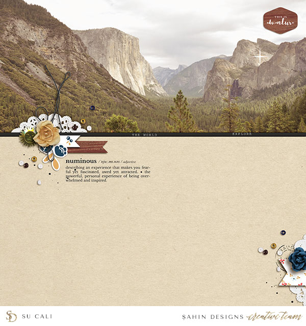 Travel digital scrapbook layout - Sahin Designs