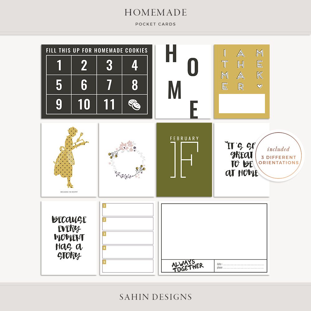 Homemade Printable Pocket Cards - Sahin Designs