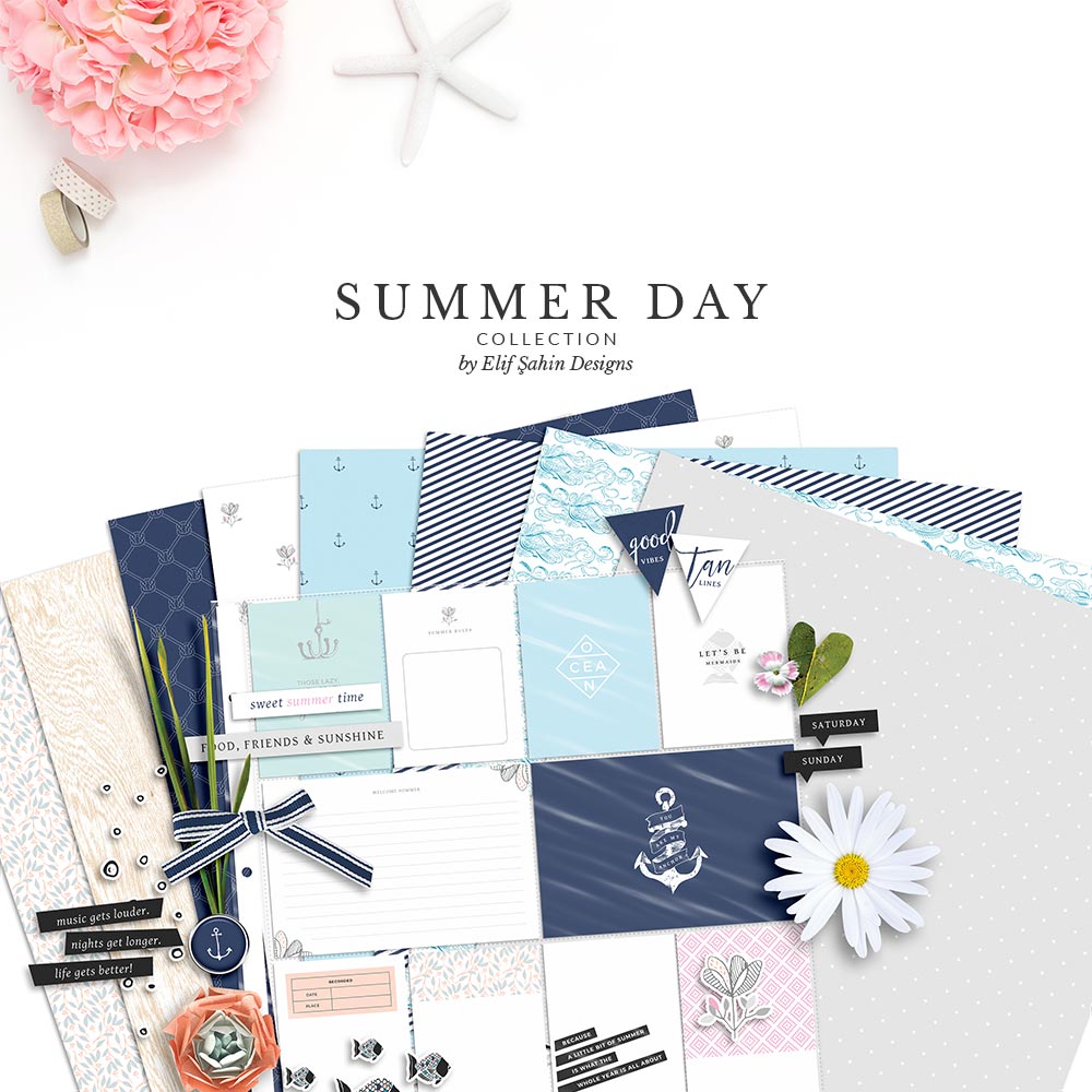 Summer Day Digital Scrapbook Collection - Sahin Designs