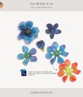 Extracted Ombre Fabric Flowers - Sahin Designs - CU Digital Scrapbooking