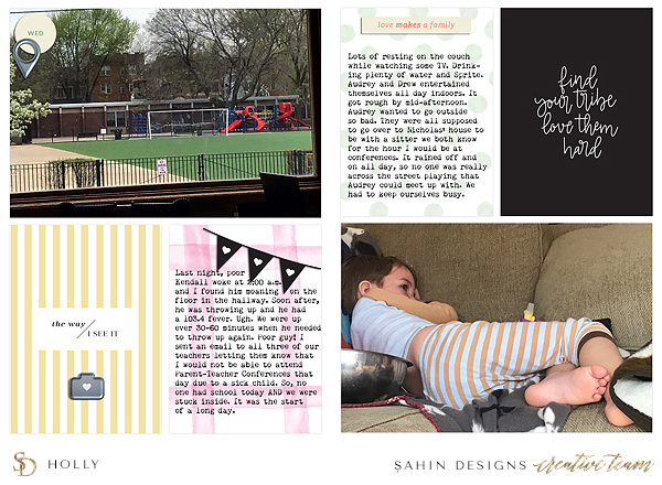 Family Digital Scrapbook Layout - Sahin Designs