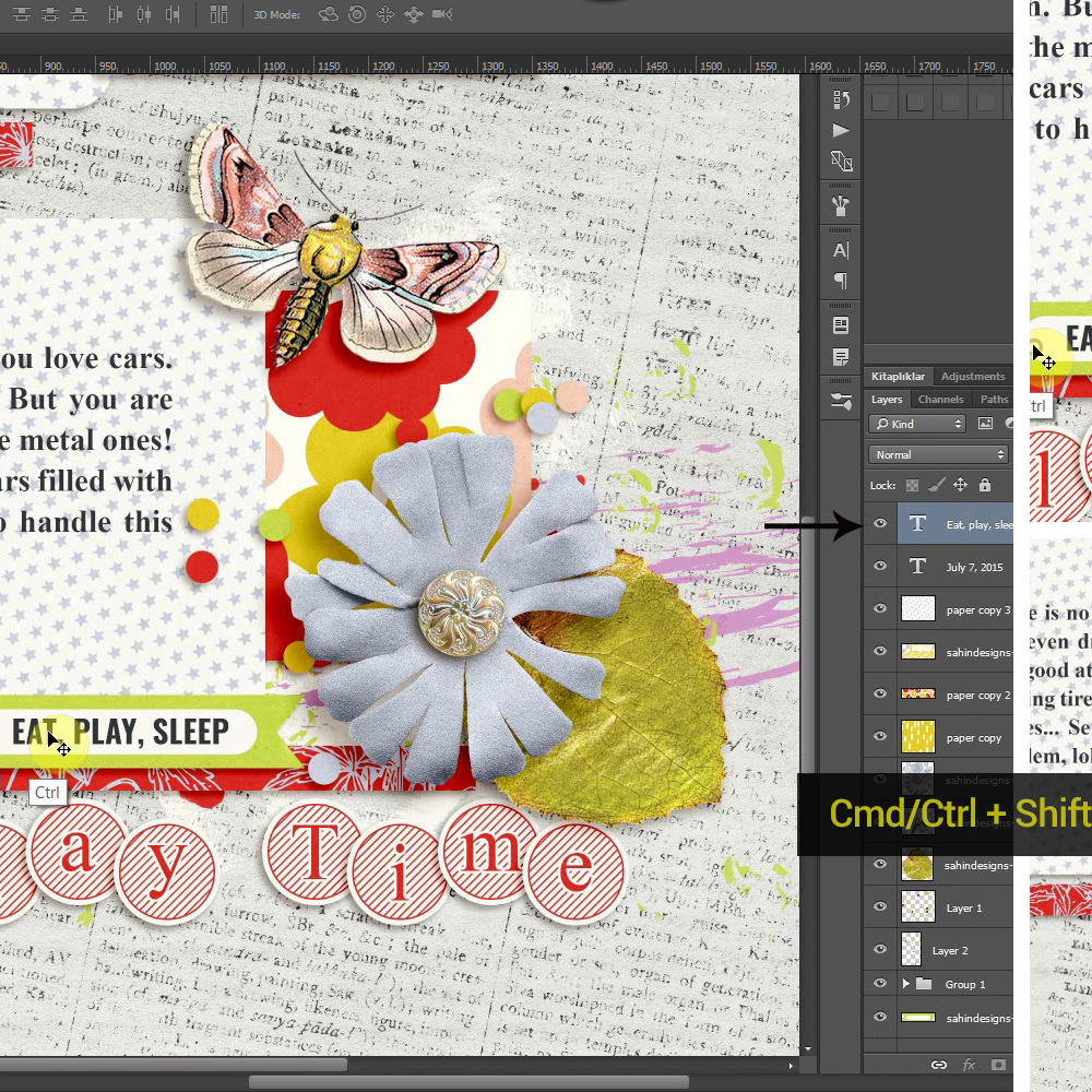 10 Photoshop Tricks Every Scrapper Must Know - Sahin Designs - Digital Scrapbook Tutorial