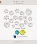 Extracted Handmade White Paper Flowers - Sahin Designs - CU Digital Scrapbook