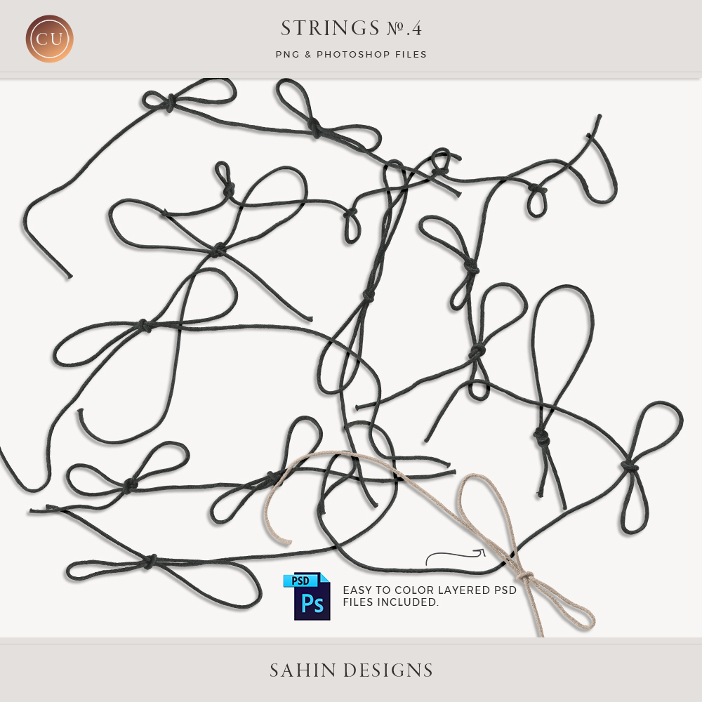 Extracted Black Strings - Sahin Designs - CU Digital Scrapbook