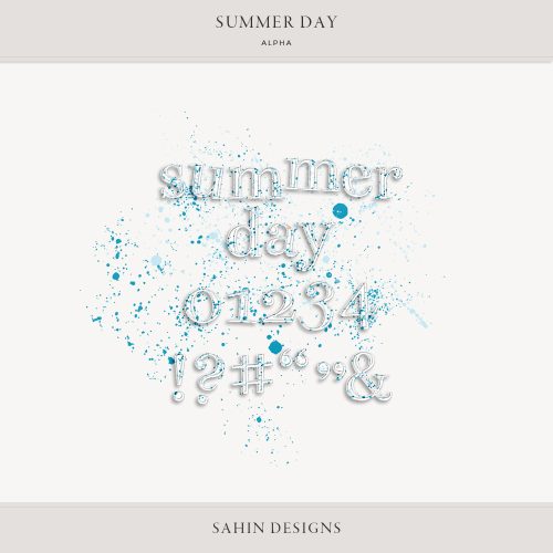 Summer Day Digital Scrapbook Alpha - Sahin Designs