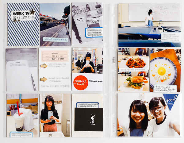 Summer themed pocket scrapbook layout - Sahin Designs - project life