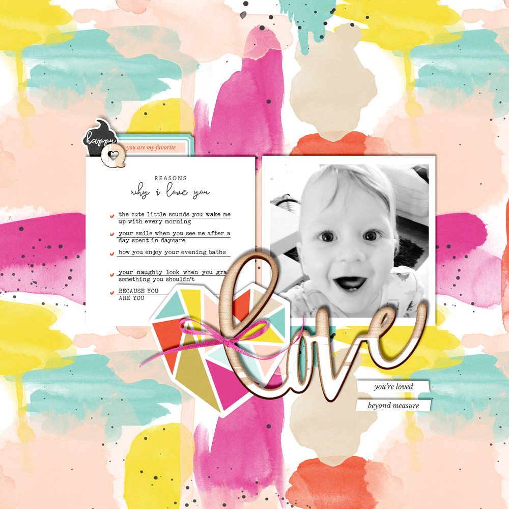 Baby Digital Scrapbook Layout - Sahin Designs