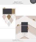 July 2017 Digital Scrapbook Layout Templates/Sketches - Sahin Designs