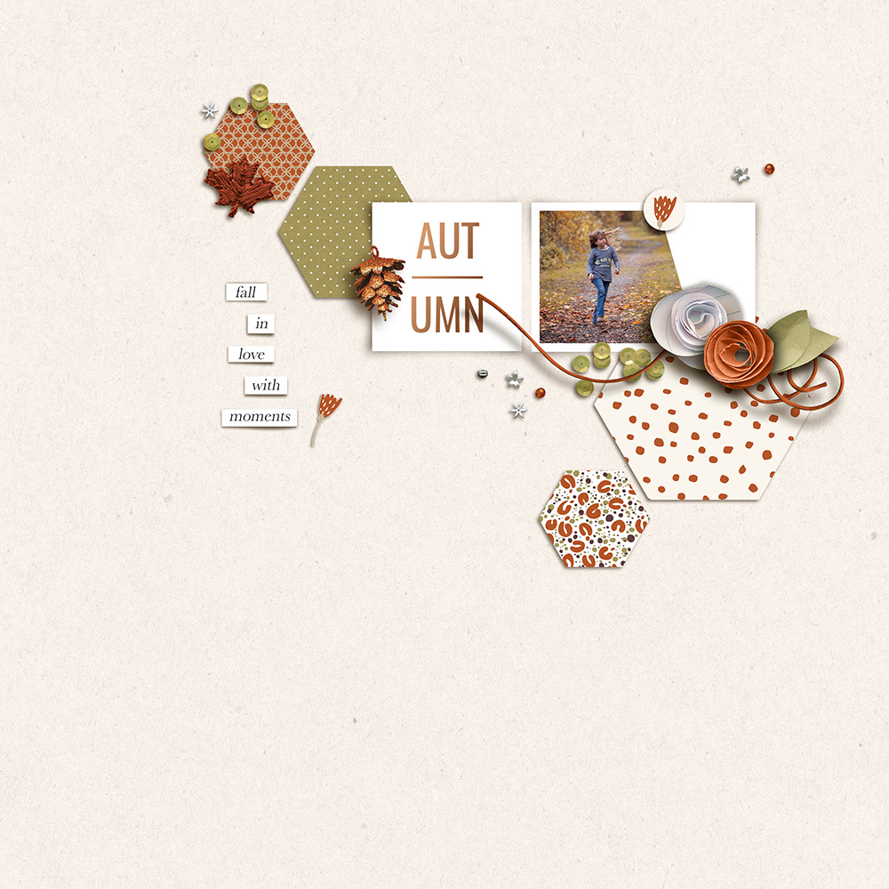Autumn Digital Scrapbook Layout - Sahin Designs