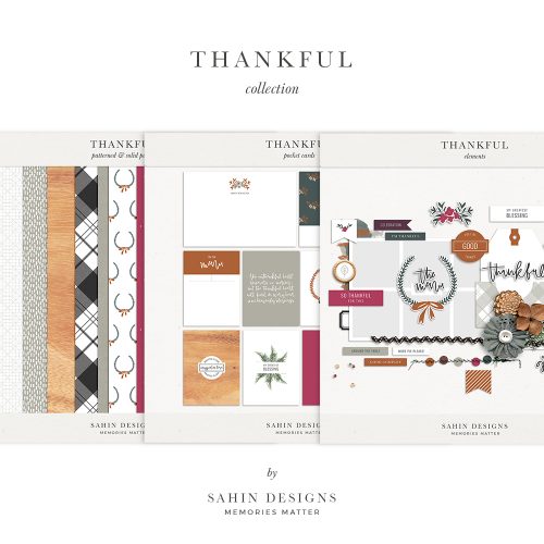 Thankful Digital Scrapbook Collection - Sahin Designs