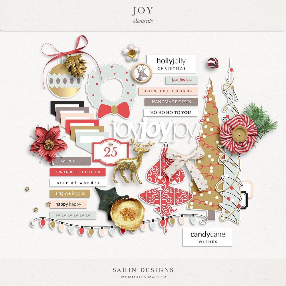 Joy Digital Scrapbook Elements - Sahin Designs