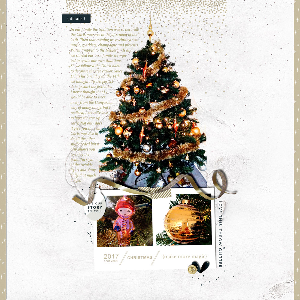 Christmas Digital Scrapbook Layout - Sahin Designs