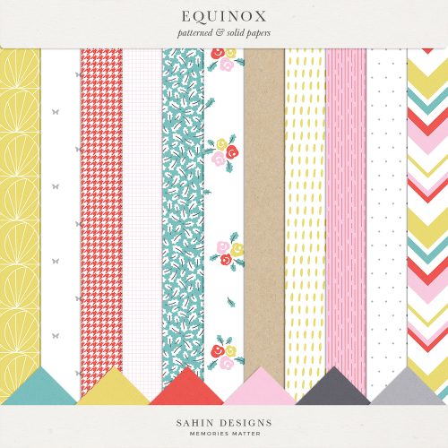 Equinox Digital Scrapbook Papers - Sahin Designs