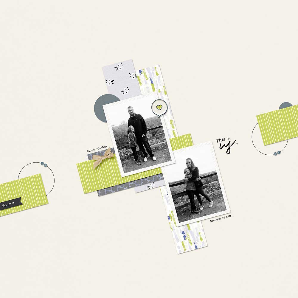 Everyday life digital scrapbook layout - Sahin Designs