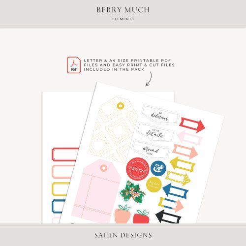 Berry Much Digital Scrapbook Elements - Sahin Designs