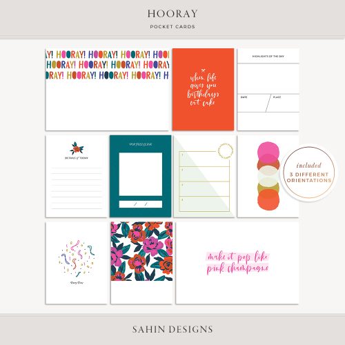 Hooray Printable Pocket Cards - Sahin Designs