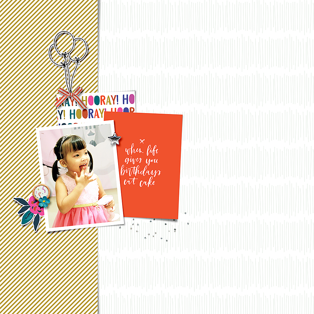 Birthday digital scrapbook layout - Sahin Designs