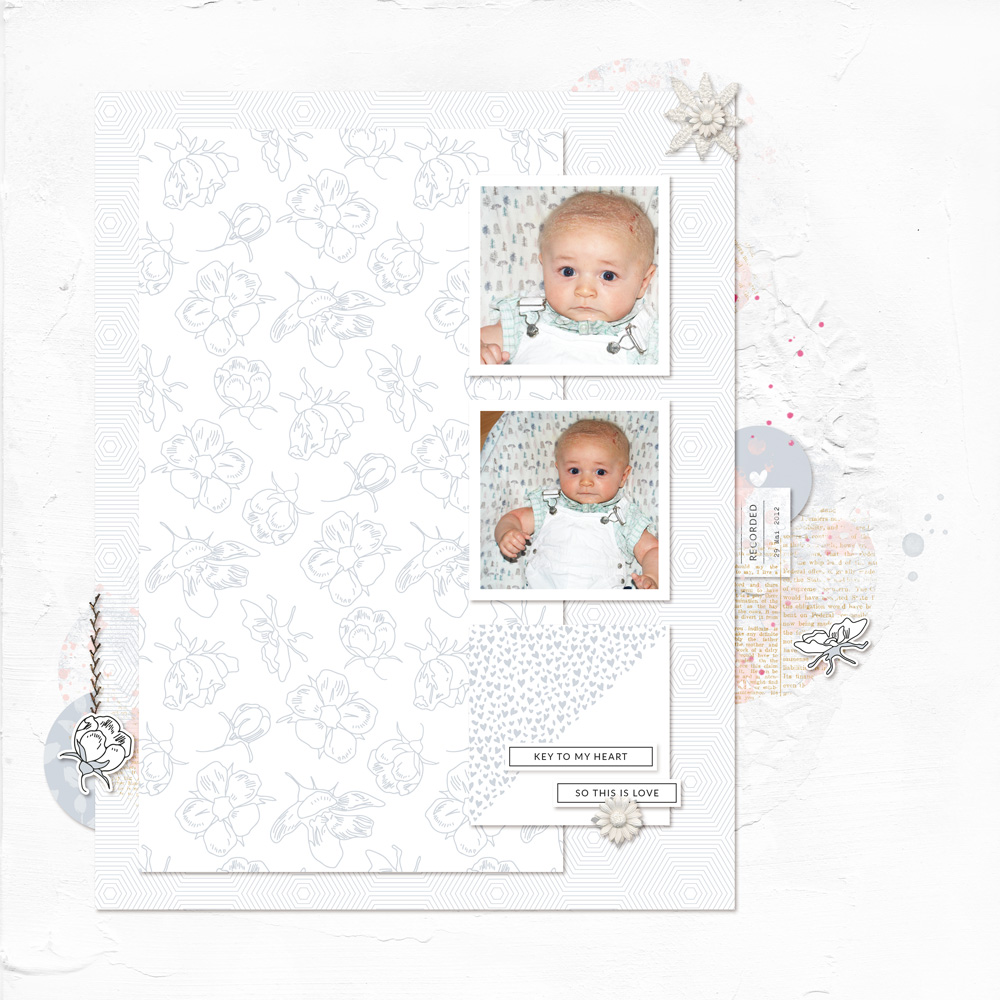 Baby digital scrapbook layout - Sahin Designs