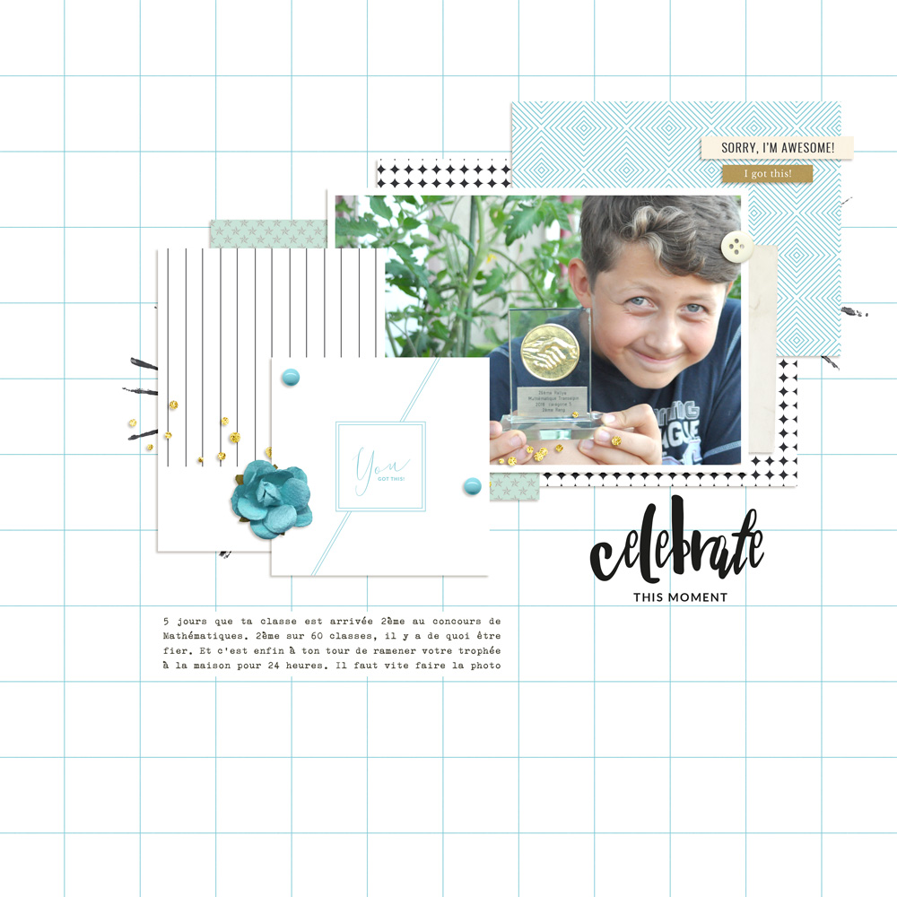 Graduation digital scrapbook layout - Sahin Designs