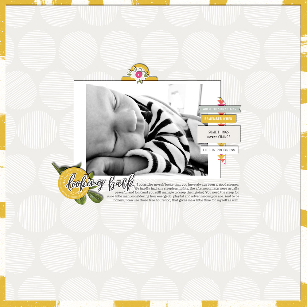 Baby digital scrapbook layout - Sahin Designs