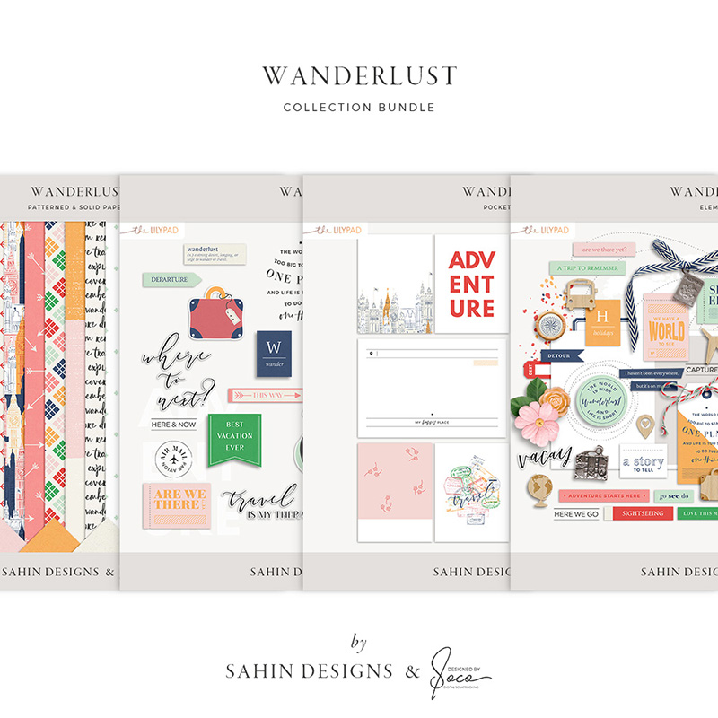 Wanderlust Digital Scrapbook Collection - Sahin Designs - Designed by Soco