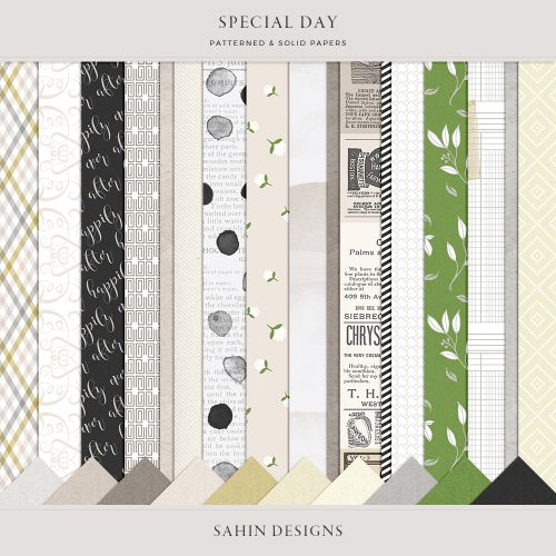 Special Day Digital Scrapbook Papers - Sahin Designs