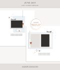 June 2019 Digital Scrapbook Layout Templates/Sketches - Sahin Designs