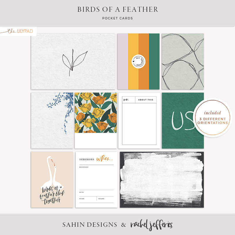 Birds of a Feather Printable Pocket Cards - Sahin Designs & Rachel Jefferies