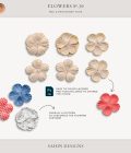 Extracted Paper Flowers - Sahin Designs - CU Digital Scrapbook