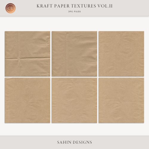Kraft paper textures - Sahin Designs - CU Digital Scrapbook