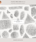Cross hatched geometric Photoshop brushes - Sahin Designs - CU Digital Scrapbook