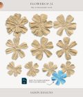 Extracted Wrinkled Paper Flowers - Sahin Designs - CU Digital Scrapbook