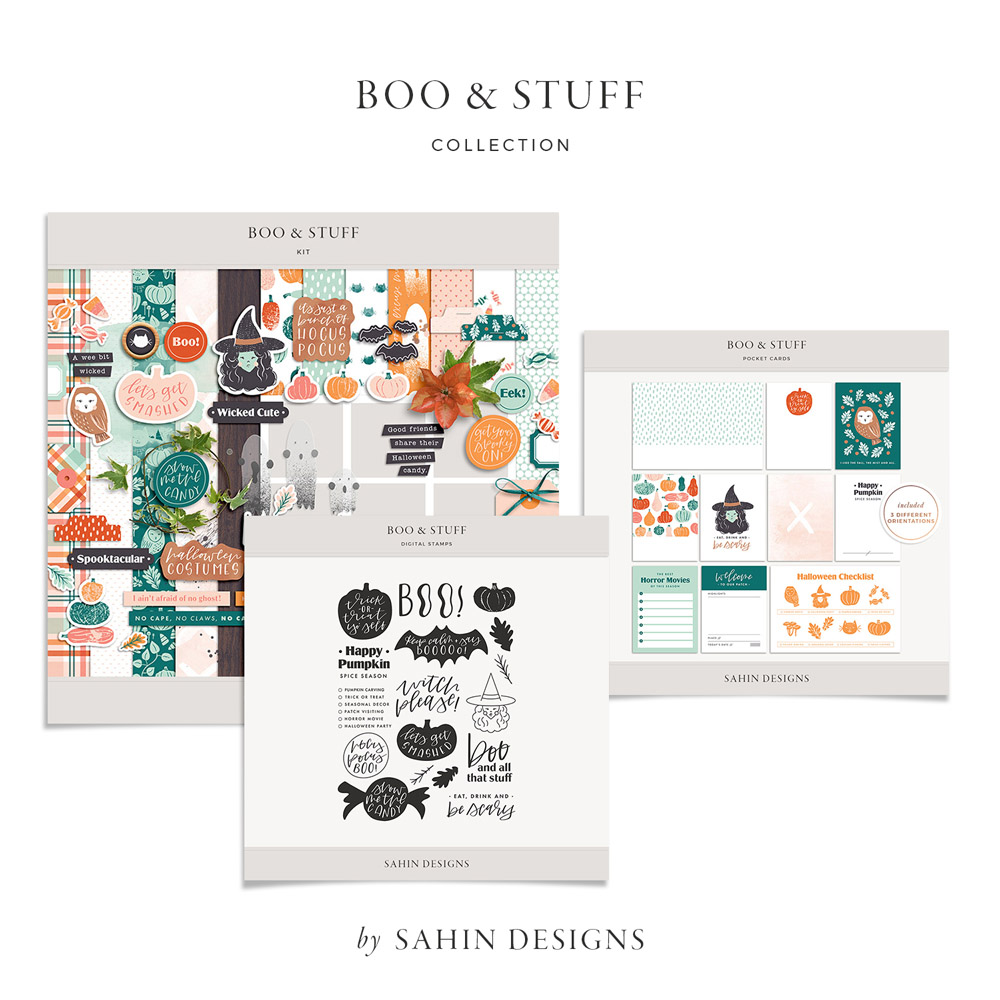 Boo & Stuff Digital Scrapbook Collection - Sahin Designs